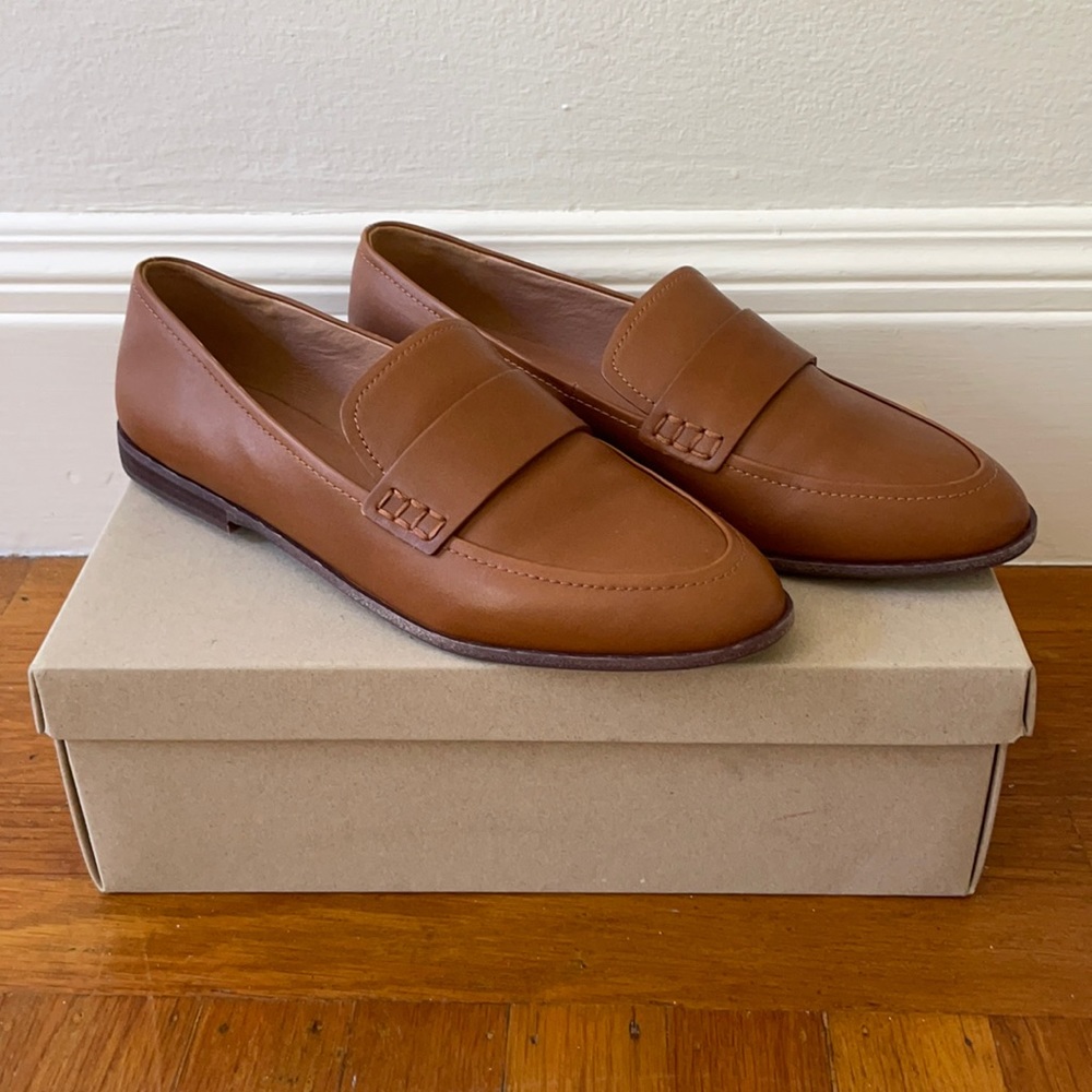 Madewell Brown Leather Penny Loafers